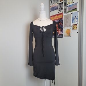 Black Long-Sleeve Dress - Size XS